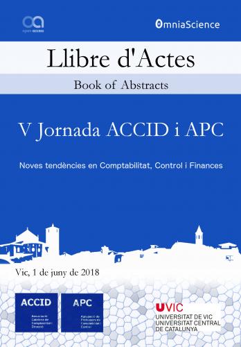 Cubierta para V Jornada ACCID i APC: Noves tendències en Comptabilitat, Control i Finances